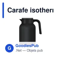 Carafe isotherme personnalisable 1,5 litre en acier recyclé avec logo - Sagaform Trine - Miniature 3