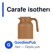 Carafe isotherme personnalisable 1,5 litre en acier recyclé avec logo - Sagaform Trine - Miniature 4