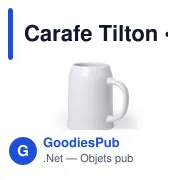 Carafe personnalisable en céramique blanche avec logo - Tilton - Miniature 1