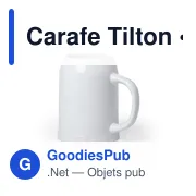Carafe personnalisable en céramique blanche avec logo - Tilton - Miniature 2