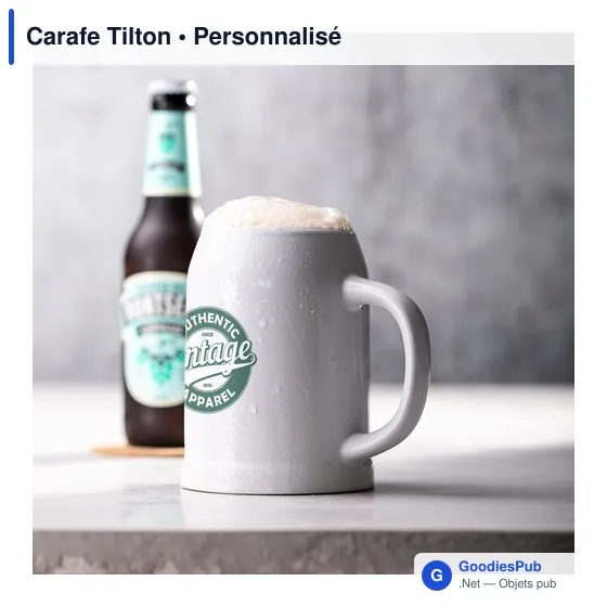 Carafe personnalisable en céramique blanche avec logo - Tilton - Image 3