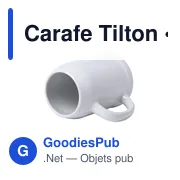 Carafe personnalisable en céramique blanche avec logo - Tilton - Miniature 4