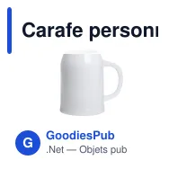 Carafe personnalisable en céramique blanche avec logo - Tilton - Miniature 5