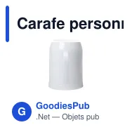 Carafe personnalisable en céramique blanche avec logo - Tilton - Miniature 6