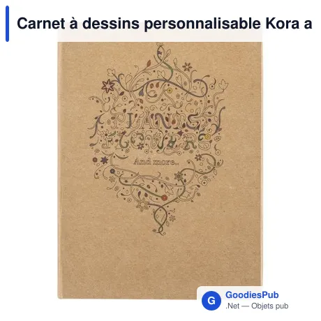 Carnet à dessins personnalisable Kora avec logo