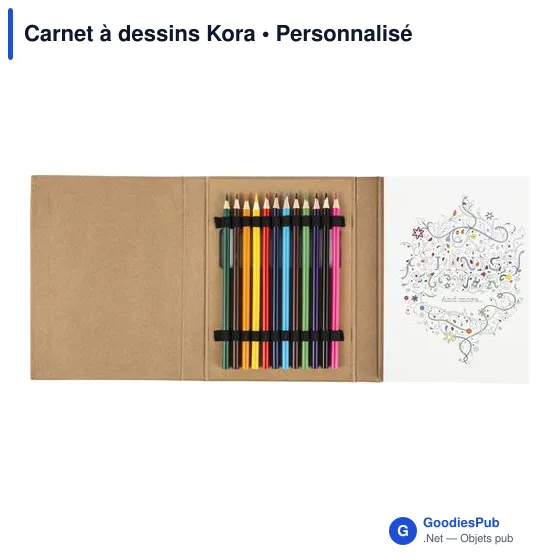 Carnet à dessins personnalisable Kora avec logo - Image 2
