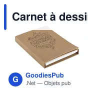Carnet à dessins personnalisable Kora avec logo - Miniature 4