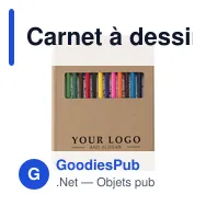 Carnet à dessins personnalisable Kora avec logo - Miniature 5