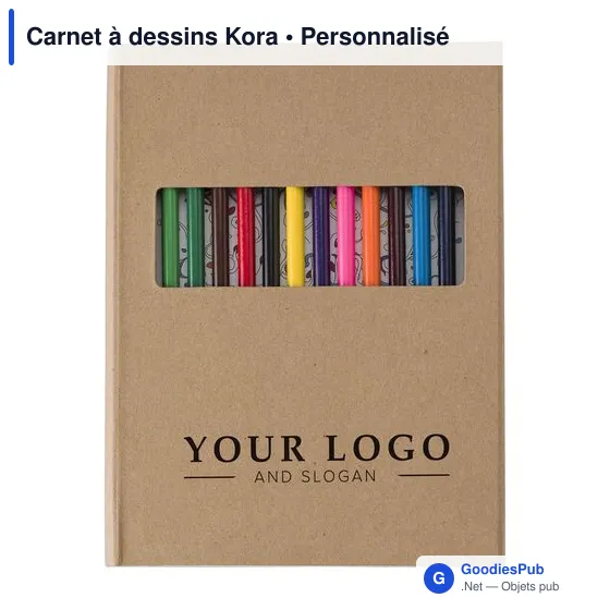 Carnet à dessins personnalisable Kora avec logo - Image 5