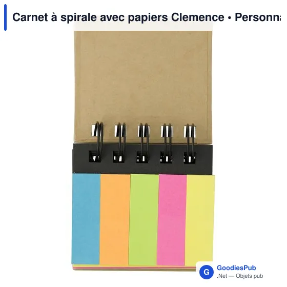 Carnet à spirale personnalisable avec logo - Clemence - Image 2