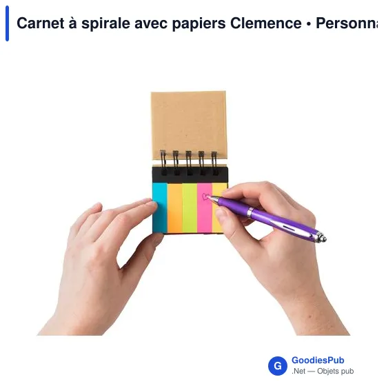 Carnet à spirale personnalisable avec logo - Clemence - Image 4