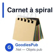 Carnet à spirale personnalisable avec logo - Clemence - Miniature 5