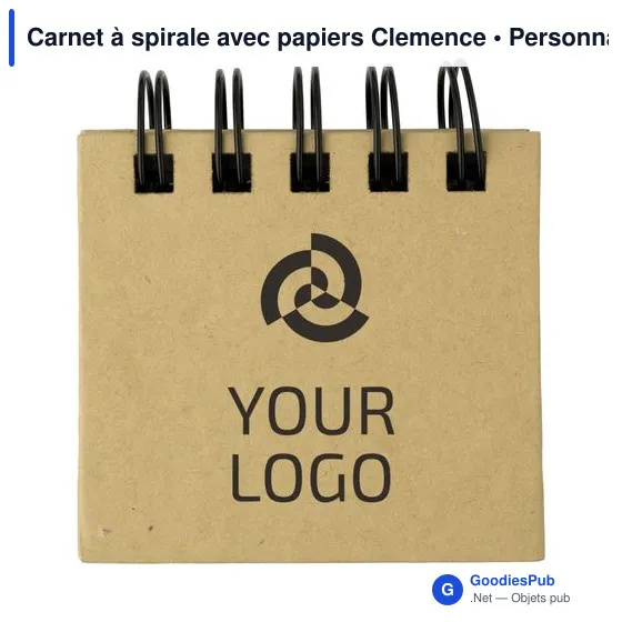 Carnet à spirale personnalisable avec logo - Clemence - Image 6