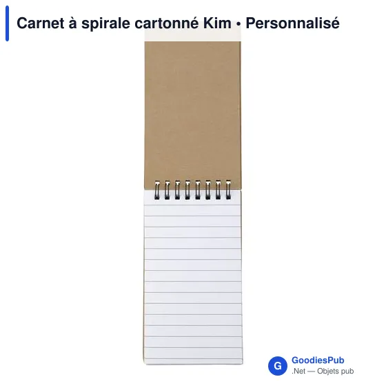 Carnet à spirale personnalisable avec logo - Kim - Image 3