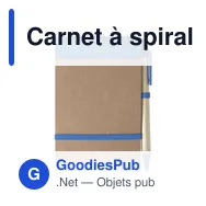 Carnet à spirale en carton Emory - Miniature 1