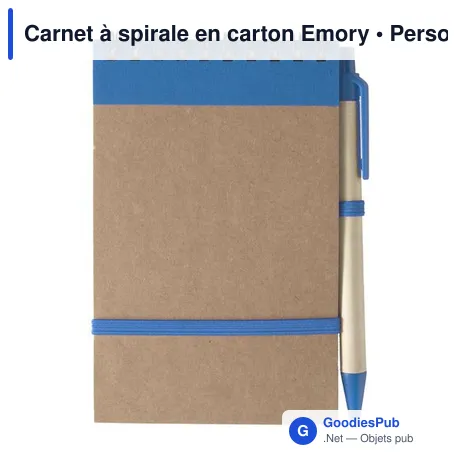 Carnet à spirale en carton Emory