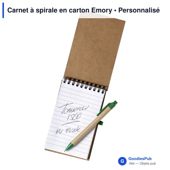 Carnet à spirale en carton Emory - Image 3