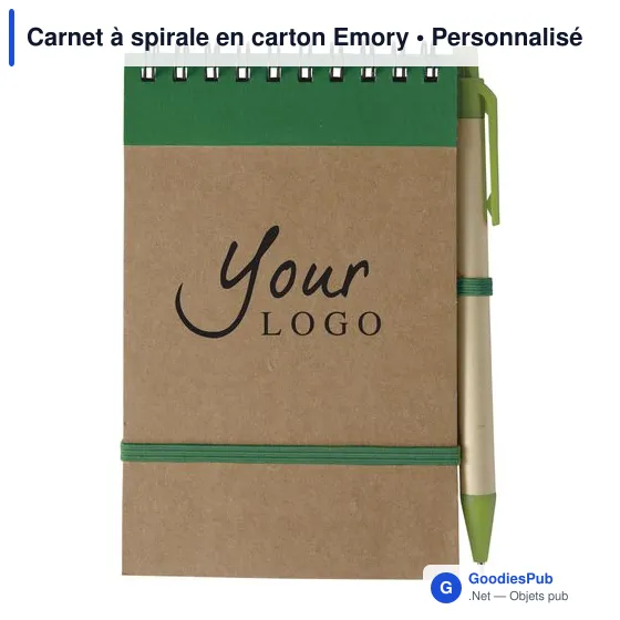Carnet à spirale en carton Emory - Image 4