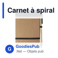 Carnet à spirale en carton Emory - Miniature 5