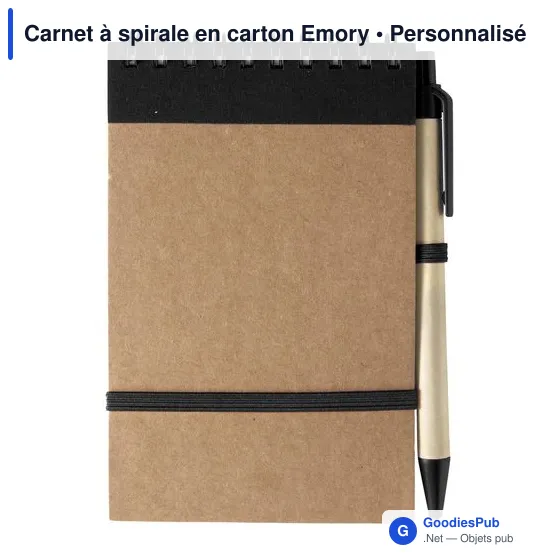 Carnet à spirale en carton Emory - Image 5