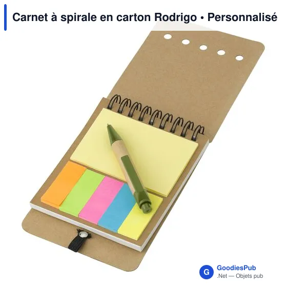 Carnet à spirale personnalisable Rodrigo avec logo - Image 3