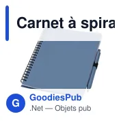 Carnet à spirale personnalisable en fibre de paille avec logo - Miniature 2