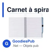 Carnet à spirale personnalisable en fibre de paille avec logo - Miniature 3