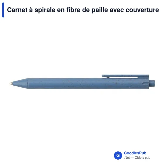 Carnet à spirale personnalisable en fibre de paille avec logo - Image 6