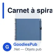 Carnet à spirale personnalisable en fibre de paille avec logo - Miniature 8