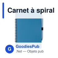 Carnet à spirale personnalisable en fibre de paille avec logo - Miniature 9