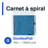 Carnet à spirale personnalisable en fibre de paille avec logo - Miniature 10
