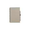 Variante brun - Carnet à spirale personnalisable en fibre de paille avec logo