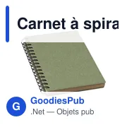 Carnet à spirale personnalisable en matériau recyclé avec logo - Miniature 2