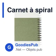 Carnet à spirale personnalisable en matériau recyclé avec logo - Miniature 11