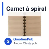Carnet à spirale personnalisable en matériau recyclé avec logo - Miniature 12