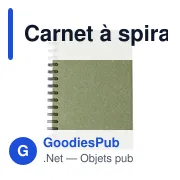 Carnet à spirale personnalisable en matériau recyclé avec logo - Miniature 3