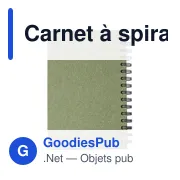 Carnet à spirale personnalisable en matériau recyclé avec logo - Miniature 4