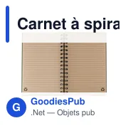 Carnet à spirale personnalisable en matériau recyclé avec logo - Miniature 5