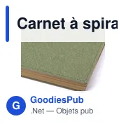 Carnet à spirale personnalisable en matériau recyclé avec logo - Miniature 6