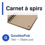 Carnet à spirale personnalisable en matériau recyclé avec logo - Miniature 7