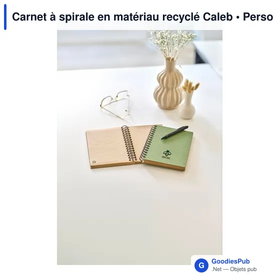 Carnet à spirale personnalisable en matériau recyclé avec logo - Image 8