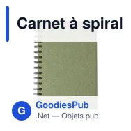 Carnet à spirale personnalisable en matériau recyclé avec logo - Miniature 9