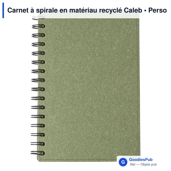 Carnet à spirale personnalisable en matériau recyclé avec logo - Image 9