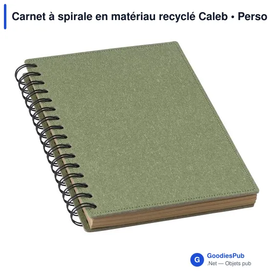 Carnet à spirale personnalisable en matériau recyclé avec logo - Image 10