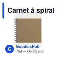 Carnet à spirale A5 personnalisable en carton laminé avec logo - Classique - Miniature 3