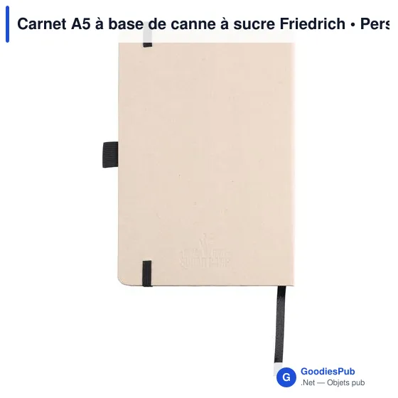 Carnet A5 personnalisable en canne à sucre avec logo - Friedrich - Image 7