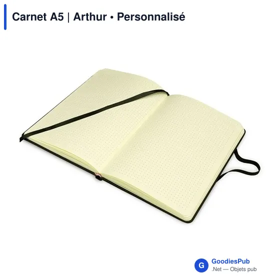 Carnet A5 personnalisable avec logo - Arthur - Image 1