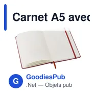 Carnet A5 avec couverture en PU Brigitta - Miniature 3