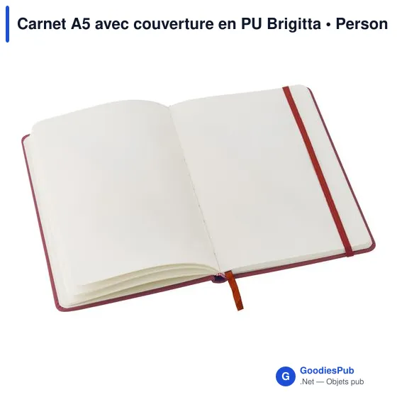 Carnet A5 avec couverture en PU Brigitta - Image 3