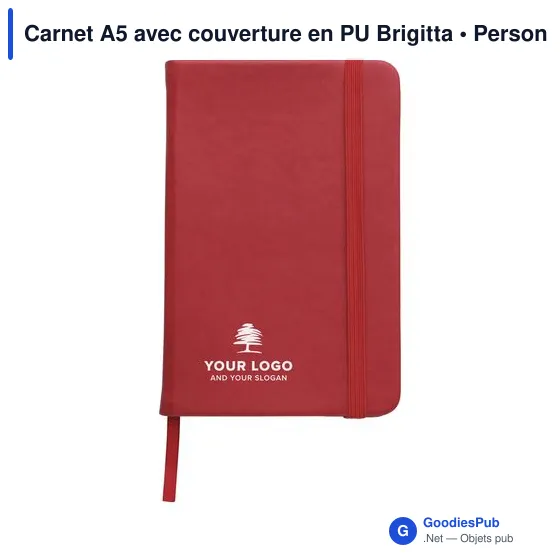 Carnet A5 avec couverture en PU Brigitta - Image 8